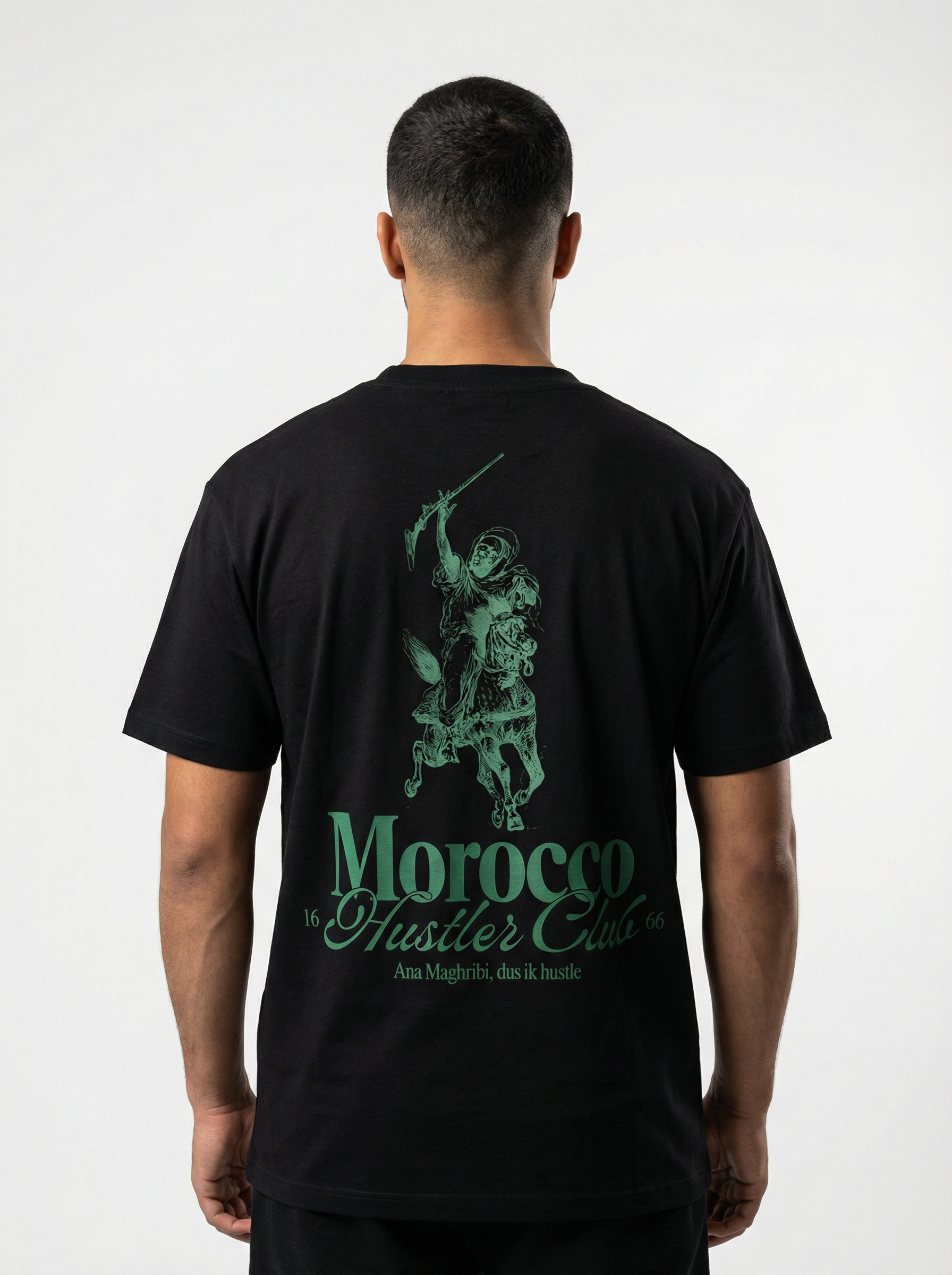 Morocco Hustler Club Black T-shirt